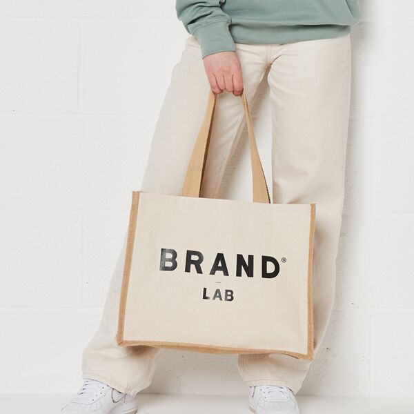 Brand Lab Jute and Canvas Shopper Thumbnail