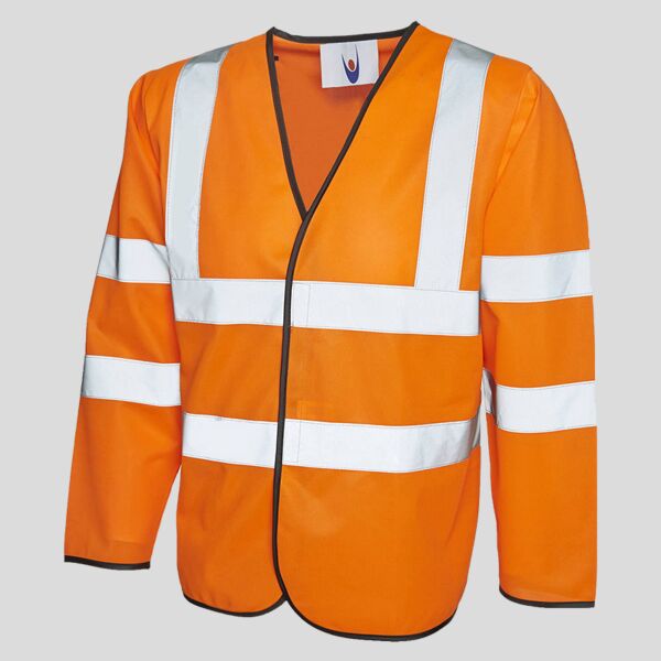 Long Sleeve Hi Vis Safety Waistcoat Thumbnail