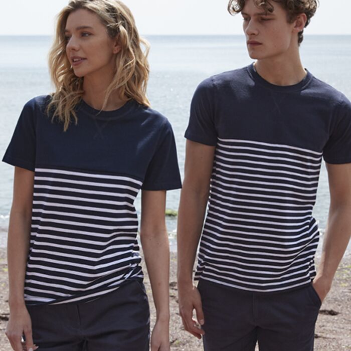 Front Row Unisex Breton Striped T-Shirt Thumbnail