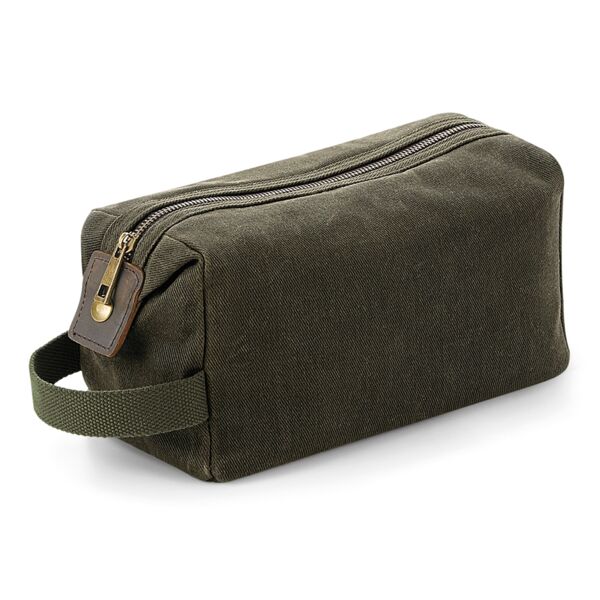 Quadra Heritage Waxed Canvas Wash Bag Thumbnail