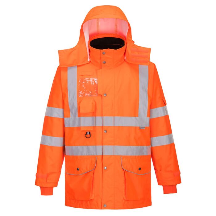 Hi-Vis Breathable 7-in-1 Traffic Jacket  Thumbnail