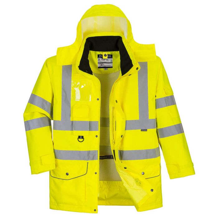 Hi-Vis Breathable 7-in-1 Traffic Jacket  Thumbnail