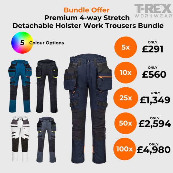 Premium 4-Way Stretch Detachable Holster Work Trousers Thumbnail